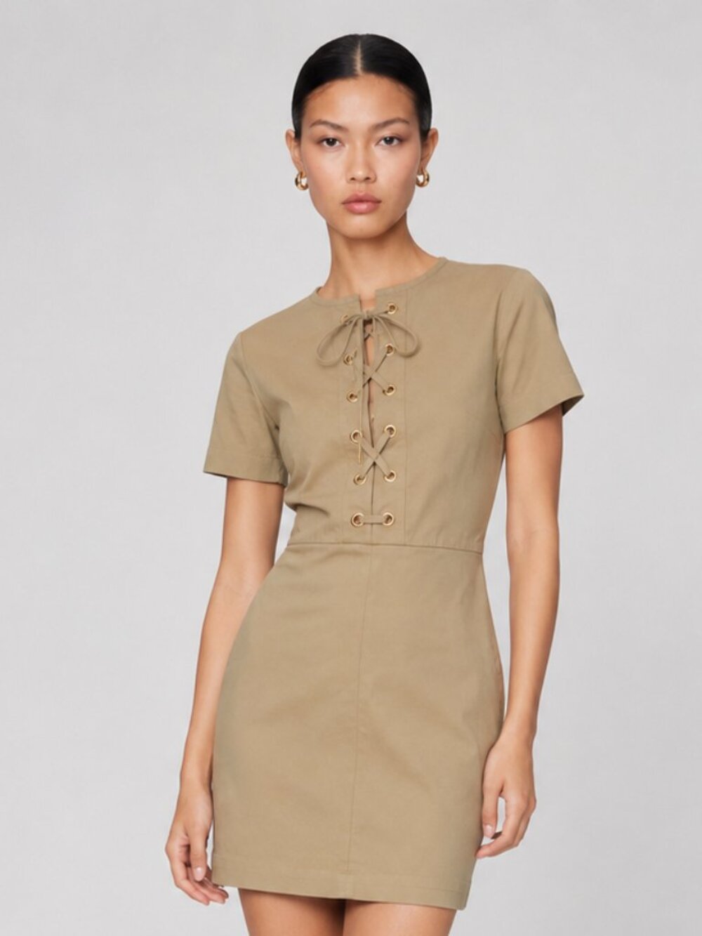 Michael Kors Lace Up Sheath Dress
